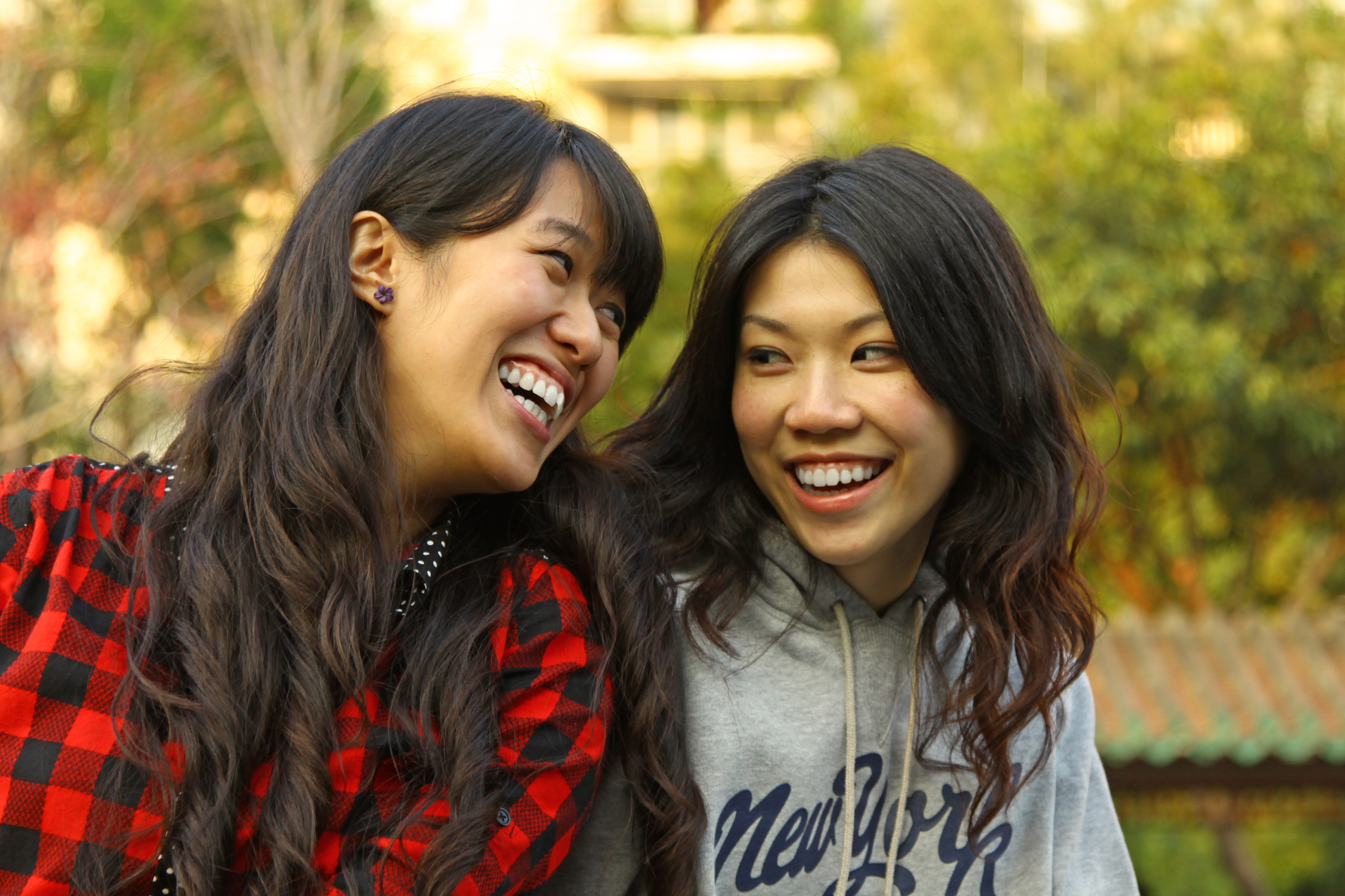 two friends talking